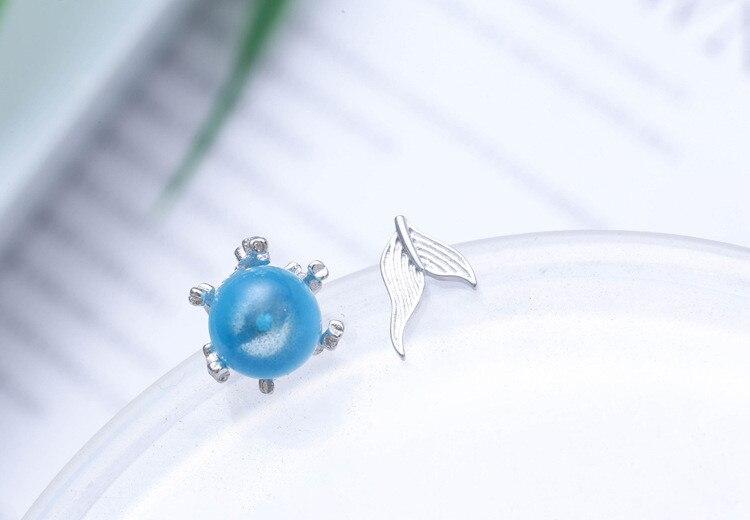 Anel, Colar, Bracelete e Brinco Doce sereia cristal azul - Prata 925 - Pérolla Oficial