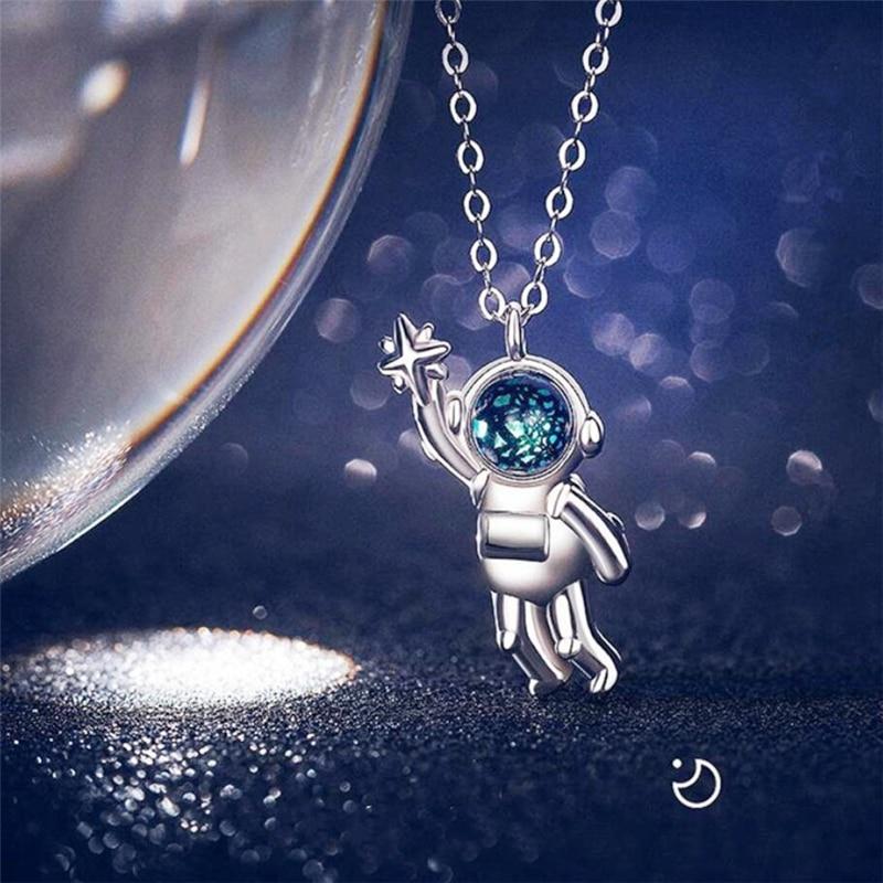 Colar astronauta prata esterlina 925 - Pérolla Oficial