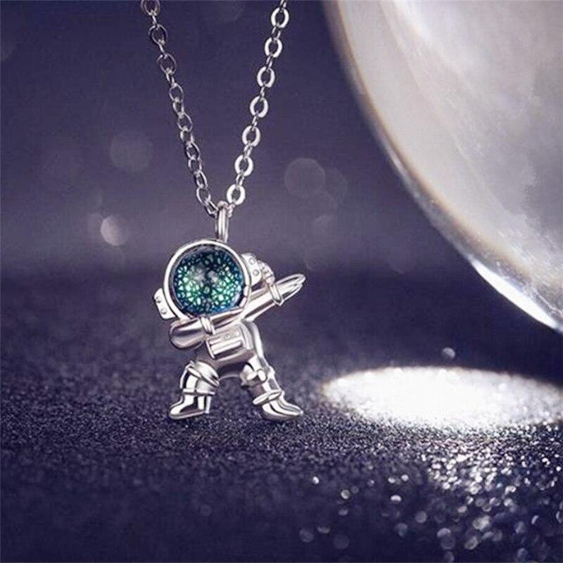 Colar astronauta prata esterlina 925 - Pérolla Oficial