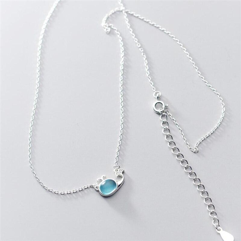 Colar Baby Whale Cristal Blue - Prata 925 - Pérolla Oficial