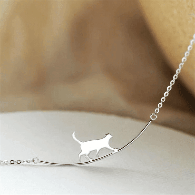Colar de gato prata 925 - Pérolla Oficial